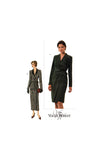 Vogue 7476 Wrap Dress in Two Lengths with Side Pleats, Uncut, Factory Folded Sewing Pattern Size 14-18