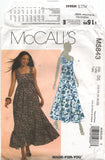 McCall's 5843 Empire Waist Maxi Dress with Gathered Skirt, Uncut, Factory Folded Sewing Pattern Multi Size 12-20