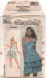 Simplicity 8547 Belle France Tiered, Ruffled Drop Waist Sundress, Uncut, Factory Folded, Sewing Pattern Size 12-16