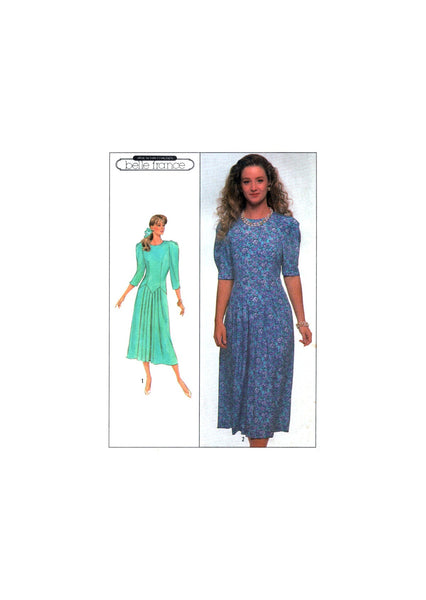 Simplicity 9091 Belle France Drop Waist Dress with Pleated Skirt, Uncut, Factory Folded, Sewing Pattern Size 10
