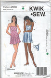 Kwik Sew 2980 Empire Waist Nightgowns and G-String Panties, Uncut, Factory Folded Sewing Pattern Multi Size 31.5-45