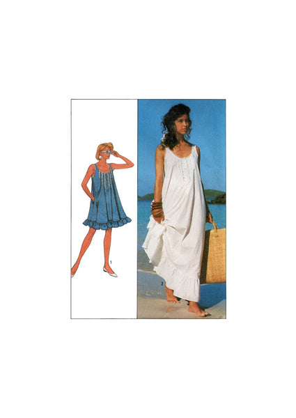 Simplicity 8681 Loose Fitting Dress or Nightgown in Two Lengths, Uncut, Factory Folded Sewing Pattern Size 14-16