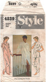 Style 4239 Front Buttoning Nightshirt in Two Lengths and Pajamas Sewing Pattern Size 8-10 cut/complete or 12-14 part cut/complete