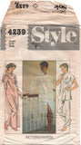 Style 4239 Front Buttoning Nightshirt in Two Lengths and Pajamas Sewing Pattern Size 8-10 cut/complete or 12-14 part cut/complete