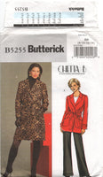 Butterick 5255 Chetta B Lined, Wrap Coat in Two Lengths and Belt, Uncut, Factory Folded, Sewing Pattern Size 8-14