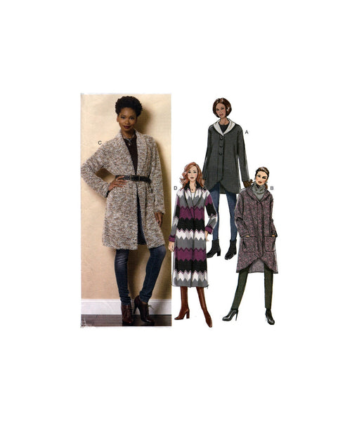 Butterick 6251 Winter Sweater Jacket and Coat, Uncut, Factory Folded, Sewing Pattern Multi Size 4-14