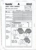 Burda 8042 Hoodie in Cropped or Regular Length, Uncut, Factory Folded, Sewing Pattern Multi Size 6-18