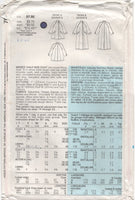 Vogue 7024 Raglan Sleeve Swing Coat or Long Coat, Uncut, Factory Folded, Sewing Pattern Multi Size 6-14