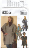 Butterick 6392 Wrap with Front or Side Tie Closure, Uncut, Factory Folded, Sewing Pattern Multi Size 4-14 or 16-26