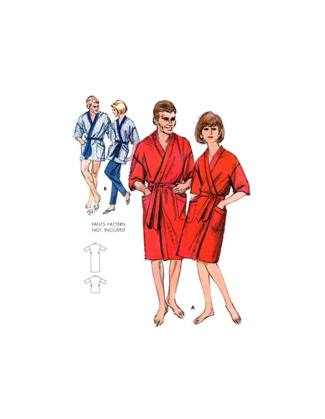 Butterick 3658 Unisex Kimono Robe in Two Lengths Sewing Pattern Size 12-14 Cut/Complete or 42-44 Factory Folded