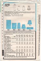 Style 3210 Waist Slips in Two Lengths, Cut, Complete Sewing Pattern Size 16-20