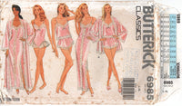 Butterick 6985 Sleepwear and Lingerie Set: Robe, Nightgown, Camisole, Panties and Teddy, Sewing Pattern Size 6-14 c/c or 16-22 uc/ff