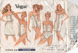 Vogue 2146 Lingerie: Slip, Camisole, Half-Slip, Panties and Teddy, Partially Cut, Complete Size 6-14