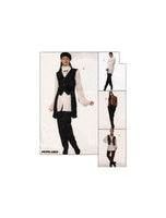 McCall's 7312 Unlined Vests, Shirt, Pants and Scarf, Uncut, Factory Folded, Sewing Pattern Size 10-14