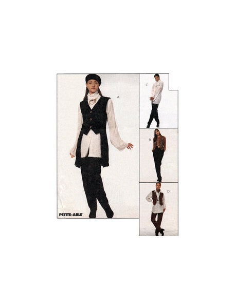 McCall's 7312 Unlined Vests, Shirt, Pants and Scarf, Uncut, Factory Folded, Sewing Pattern Size 10-14