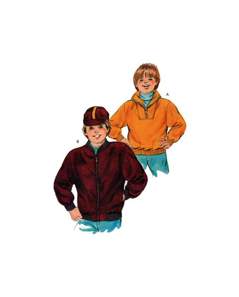 Kwik Sew 1577 Boy's Pullover or Zip Front Jacket, Uncut, Factory Folded Sewing Pattern Multi Size 8-14
