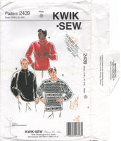 Kwik Sew 2439 Men's Pullover Tops with Collar or Ribbed Neckband, Uncut, Factory Folded Sewing Pattern Multi Size 34-52