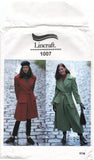 Lincraft 1007 Long or Short Winter Coat with Tie Belt, Uncut, Factory Folded, Sewing Pattern Multi Size 8-18