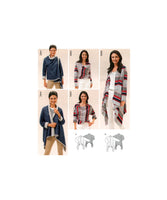 Burda 6667 Draped Jacket in Two Lengths, Uncut, Factory Folded, Sewing Pattern Multi Size 8-18