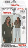 Burda 8819 Close Fitting, Zipper Front Leather Jacket, Uncut, Factory Folded Sewing Pattern Multi Size 10-20