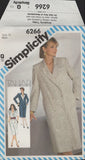 Simplicity 6266 Sewing Pattern, Double-Breasted Coat Dress, Size 12, Uncut, Factory Folded