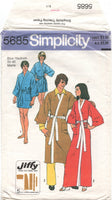 Simplicity 5685 Unisex Kimono Robe in Two Lengths Trimmed Sewing Pattern Size 38-40