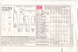 Style 2320 A-line Slips and Waist Slips in Two Lengths and Panties, Partially Cut, Complete Sewing Pattern Size 12