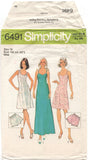 Simplicity 6491 Slip in Two Lengths and Panties, Partially Cut, Complete Sewing Pattern Size 18 Bust 40