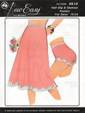 Sew Easy 461A Half Slip and Glamour Panties, Uncut, Factory Folded Master Sewing Pattern Multi Size 10-24