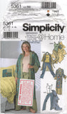 Simplicity 5361 Robe in Two Lengths, Pants, Knit Tank Top, Blanket and Pillow Cover, Uncut, Factory Folded Sewing Pattern Multi Plus Size