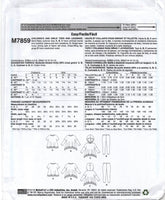 McCall's 7859 Child's and Girl's Pullover Tops with Optional Hood and Leggings, Uncut, Factory Folded Sewing Pattern Multi Size 7-14