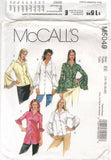 McCall's 5049 Blouses in Two Lengths with Sleeve Variations, Uncut, Factory Folded Sewing Pattern Size 14-20