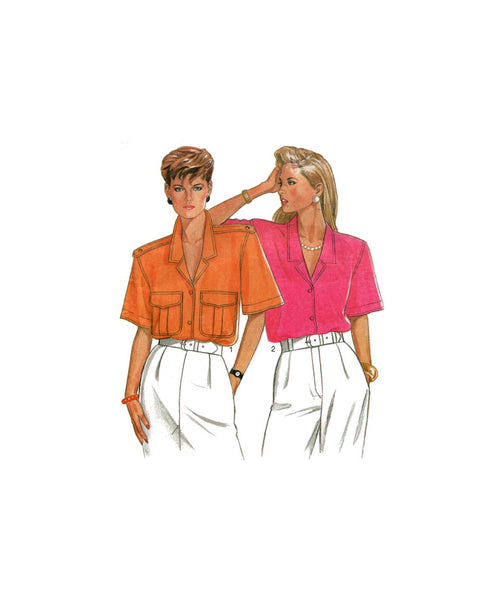 New Look 6143 Loose Fitting Short Sleeve Shirt with Optional Epaulettes, Uncut, Factory Folded Sewing Pattern Multi Size 8-18