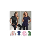 Simplicity 8512 Tops with or without Peplum and Sleeve and Neckline Variations, Uncut, Factory Folded Sewing Pattern Multi Size 6-14