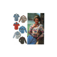 Simplicity 8259 Women's Western Style Shirts with Long or Short Sleeves, Uncut, Factory Folded Sewing Pattern Size 12-16