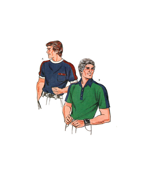 Kwik Sew 1083 Men's Sports Shirts with Short Sleeves, Uncut, Factory Folded Sewing Pattern Multi Size 34-48