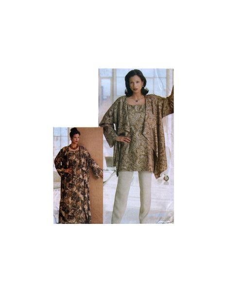 Vogue American Designer 9960 Karen Nye Caftan and Pants Uncut, Factory Folded Sewing Pattern Multi Size 6-14
