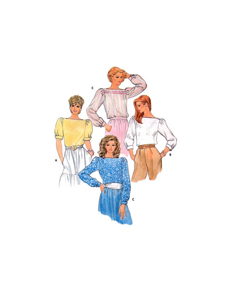 Butterick 4292 Pullover Blouse with Three Sleeve Lengths, Uncut, Factory Folded Sewing Pattern Size 12