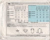 McCall's 7495 Cover Ups with Sleeve Variations, Uncut, Factory Folded Sewing Pattern Size 10-12