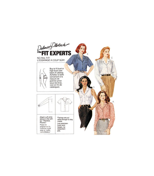 McCall's 7066 Palmer Petsch Three Hour Blouse with Sleeve Variations Sewing Pattern Size 14