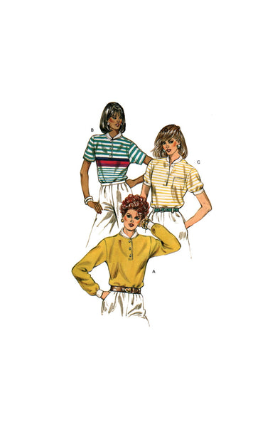 Kwik Sew 1392 Women's Polo Shirt with Long or Short Sleeves, Uncut, Factory Folded Sewing Pattern Multi Size 31.5-41.5
