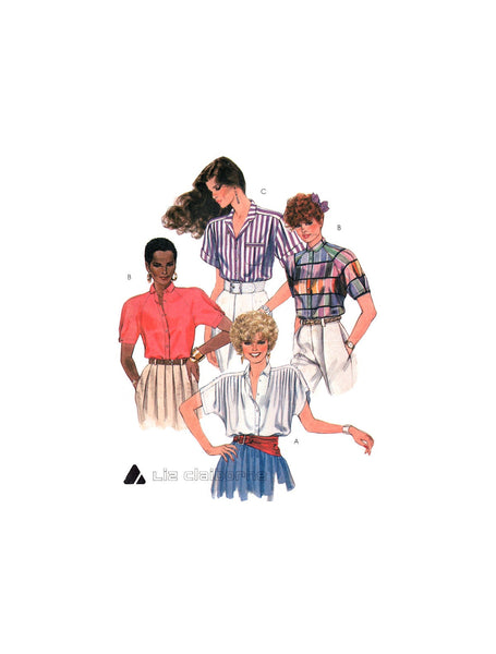 McCall's 9014 Liz Clairborne Blouse with Sleeve Style Variations, Uncut, Factory Folded Sewing Pattern Size 14