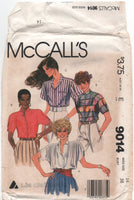McCall's 9014 Liz Clairborne Blouse with Sleeve Style Variations, Uncut, Factory Folded Sewing Pattern Size 14