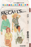 McCall's 6433 Front Button Shirt with Shaped Side Vents and Long or Short Sleeves, Uncut, Factory Folded Sewing Pattern Size 12
