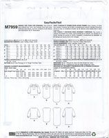 McCall's 7959 Loose Fitting Pullover Tunic and Dresses, Uncut, Factory Folded Sewing Pattern Multi Size 6-14