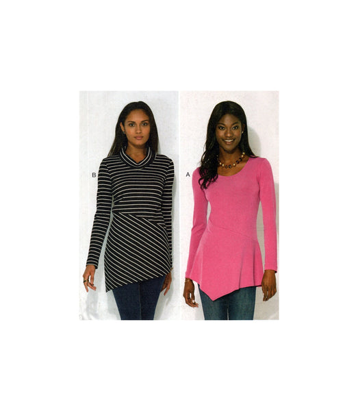 Kwik Sew 4189 Fitted, Pullover Tops with Angled Waist Seams and Neckline Variations, Uncut, Factory Folded Sewing Pattern Multi Size 31.5-45