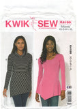 Kwik Sew 4189 Fitted, Pullover Tops with Angled Waist Seams and Neckline Variations, Uncut, Factory Folded Sewing Pattern Multi Size 31.5-45