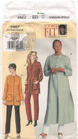 Vogue 7397 A-Line Tunic in Two Lengths and Pants, Uncut, Factory Folded Sewing Pattern Multi Plus Size 46-55