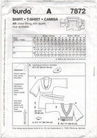 Burda 7872  Cowl or V-Neckline, Kimono Sleeve Top in Two Lengths, Uncut, Factory Folded Sewing Pattern Multi Size 6-18