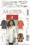 McCall's 5556 Pullover Tunics with Two Sleeve Styles, Uncut, Factory Folded Sewing Pattern Multi Size 8-16